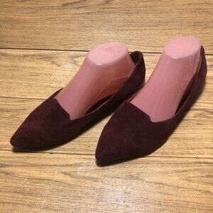 Jeffrey Campbell women city  leather suede merlot ballet slip on, 8.5